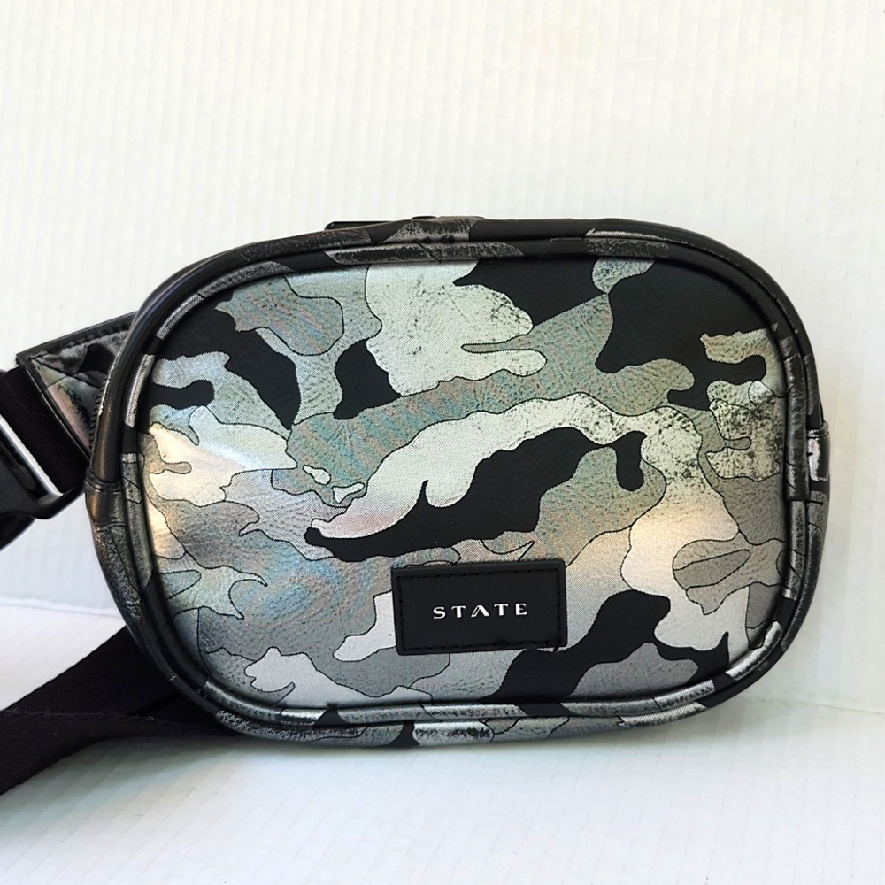 STATE CROSBY METTALIC CAMO BELT BAG